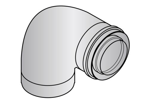 Coude à 87° Alu/PPS diamètre 80 / 125 mm DY131 réf. 84887531