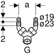 Pièce pour raccordement de 2 machines à laver réf. 152.767.11.1