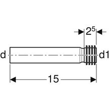 Manchette d'alimentation pour urinoir D 32 réf. 152.489.16.1