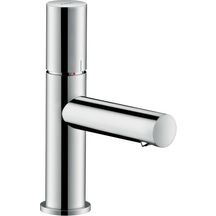 AXOR Uno Mitigeur de lavabo 80, poignée zéro, bonde à écoulement libre, Aspect acier inoxydable