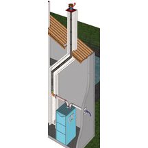 Kit de raccordement pour système étanche TEN PRESSION KIT C5 RENOVATION Inox diamètre : 80 réf. 057955