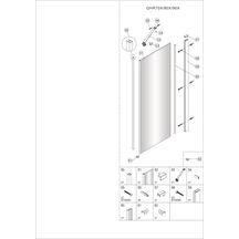 Paroi de douche de retour Alterna Domino 70cm