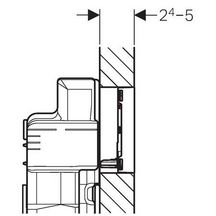 Plaque de déclenchement Geberit Sigma60 pour rinçage double touche chrome brossé réf 115640GH1