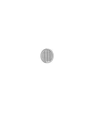 Grille d'aération ronde à visser 1BC110 pour tube fibreciment