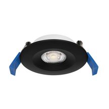 Encastré plafond Led Aspen CCT - fixe - rond - IP20/44 - avec alimentation Led 5 W CCT (3000 - 4000 K) 450 lm intégrée - dimmable - aluminium - noir Réf. 50749