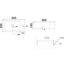 Lave-mains Alterna Domino gain de place 50 x 25,5 cm