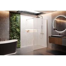 PAROI WALK-IN AVEC ENCADREMENT HART HP 100  EXTENSIBILITÉ 97-98,5 CM VERRE TREMPÉ LINEA 1 PROFILÉS INOX BROSSÉ