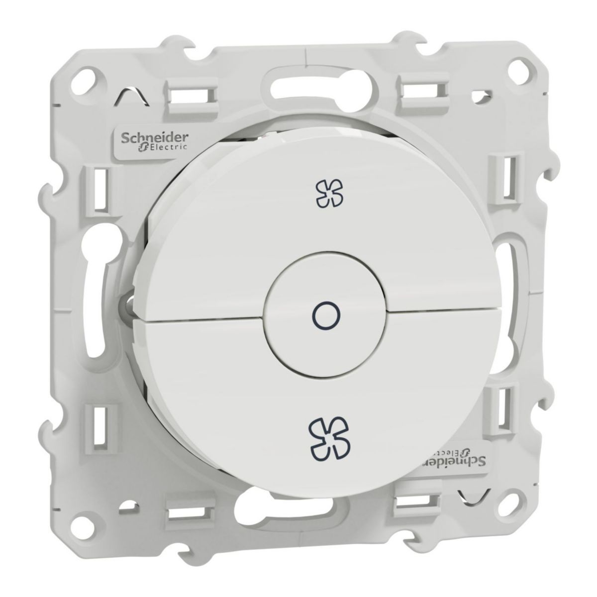 Interrupteur Odace - Commande VMC avec position arrêt - Blanc - Réf. S520243