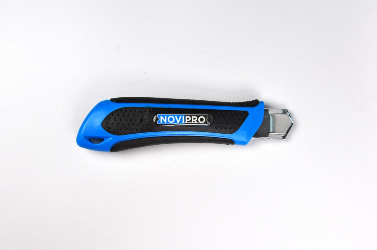 Cutter Novipro lame rétractable 25mm jaune/noir