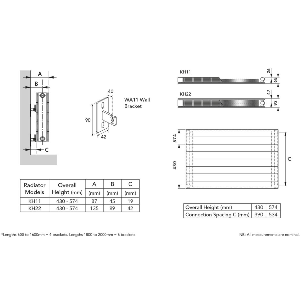 Radiateur décoratif Chorus H10 8 T080 001 C50 R9016, Puissance: 522W (Blanc RAL9016) Réf. 8SH10080