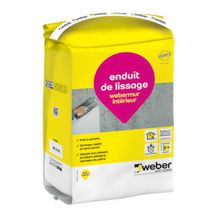 Enduit de lissage intérieur blanc weber.mur intérieur sac 4kg Réf: 11101270