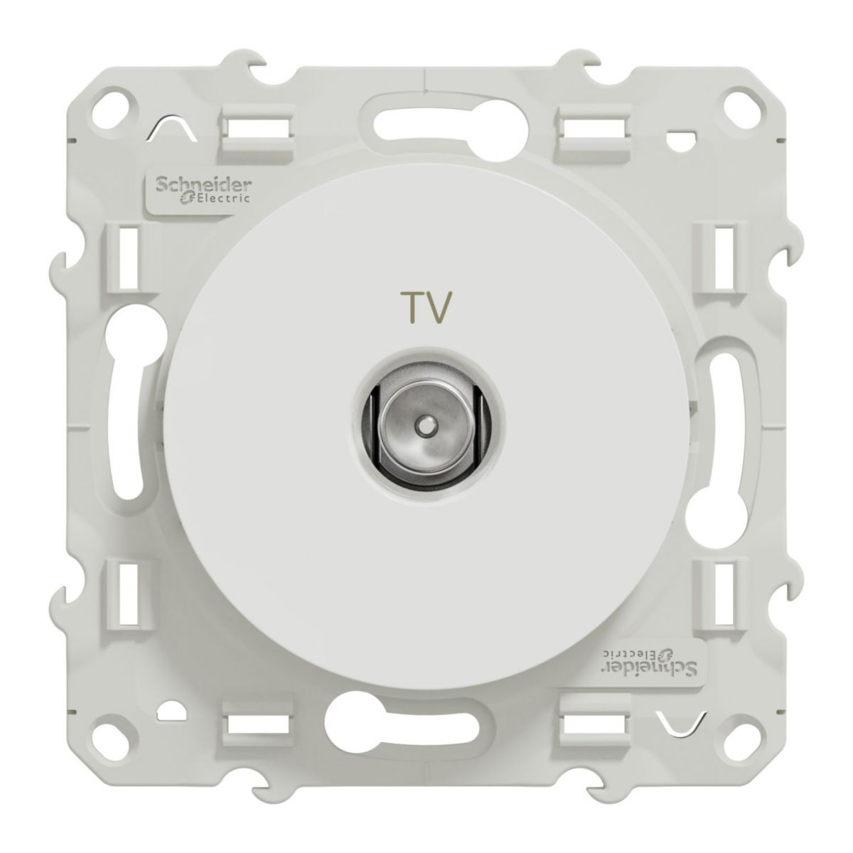 Odace prise tv blanc a vis s520445