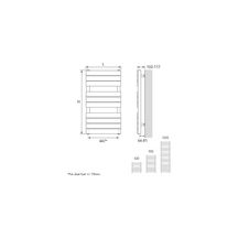 Sèche-serviettes Chorus B 13T50 Eau Chaude R2, Puissance: 602W (Blanc RAL9016) Réf. CHO1350C