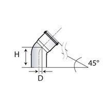 Elément coudé 45° DUALIS FLEXCONDENS pour chaudières gaz ou fioul diamètre 110 Réf. 27110521/0