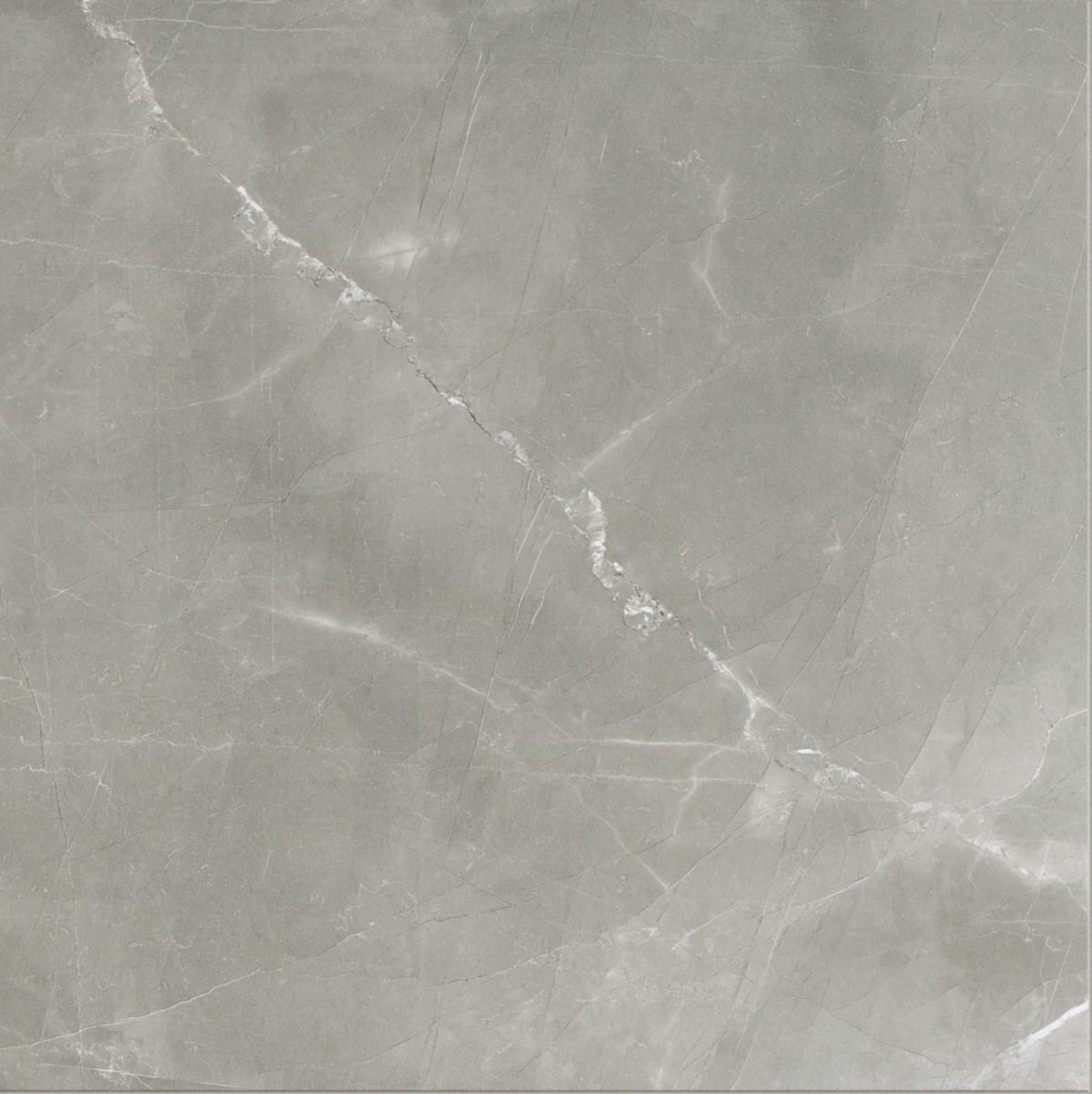 Grès cérame émaillé Arte Deco Imperial marbre gris naturel rectifié épaisseur 9 mm 60 x 60 cm