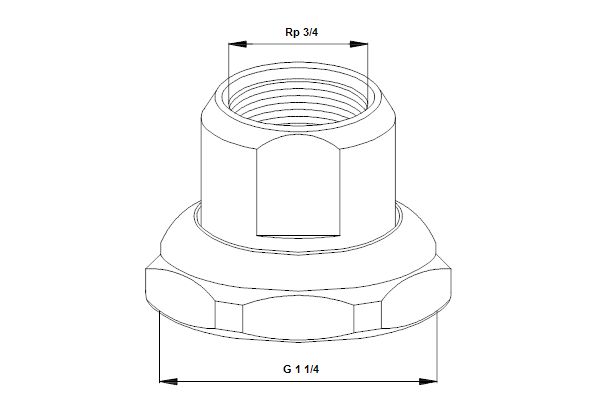 Raccord union pour circulateur Sanitaire le jeu 20 x 27 laiton RU20 X 27JEU réf. 529982