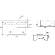 Lave-main Alterna Séducta rectangle 33,5X29