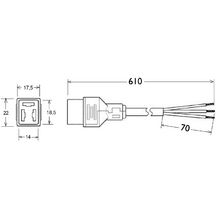 Câble alimentation pour pompe AS longueur 600mm Réf ENC60