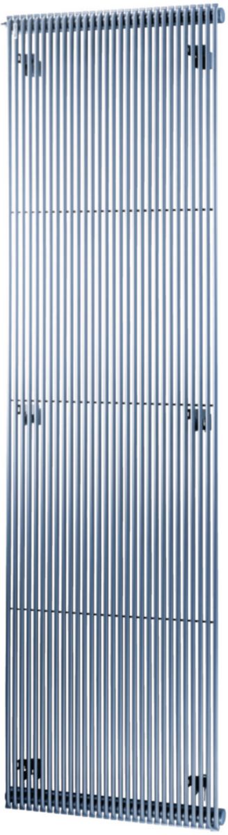 Radiateur eau chaude Acova Striane vertical simple, puissance 711W (dT50), hauteur 2000 mm, largeur 269 mm, 14 éléments, raccordement par le bas, excentré, Aller/Retour réversible, appareil réversible Haut/Bas, Blanc RAL 9016 Réf. HT-200-026