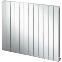 Radiateur eau chaude Acova Fassane vertical double, à éléments horizontaux, puissance 264W (dT50), hauteur 500 mm, largeur 296 mm, 4 éléments, racc. excentré par le bas, Aller/Retour réversible, appareil rév. Haut/Bas, Blanc RAL 9016 Réf. HXD-050-029