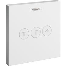 hansgrohe ShowerSelect Set de finition Robinet d'arrêt pour 3 fonctions, Blanc mat