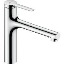 hansgrohe Zesis M33 Mitigeur de cuisine 160, douchette extractible, 2jet, sBox, Chrome