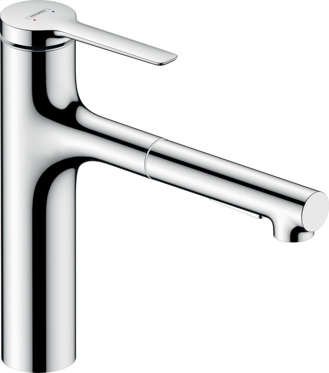 hansgrohe Zesis M33 Mitigeur de cuisine 160, douchette extractible, 2jet, sBox, Chrome