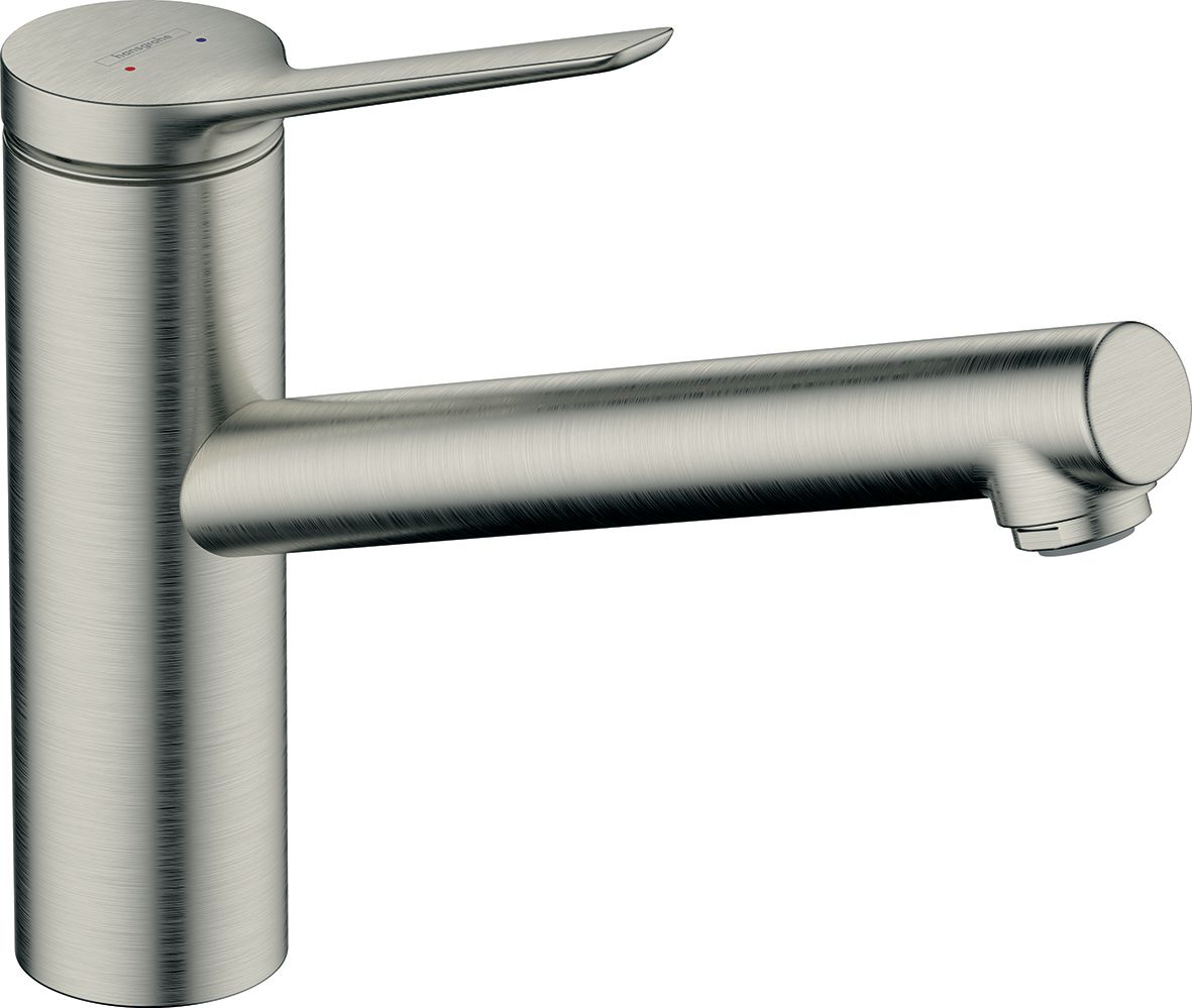 hansgrohe Zesis M33 Mitigeur de cuisine 150, 1 jet, basse pression, Aspect acier inox