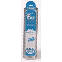 Gaine accordéon ''Spécial Gaz'' + raccord alu longueur 0,45 m à 1,50 m diamètre 139 / 146 réf. 015139