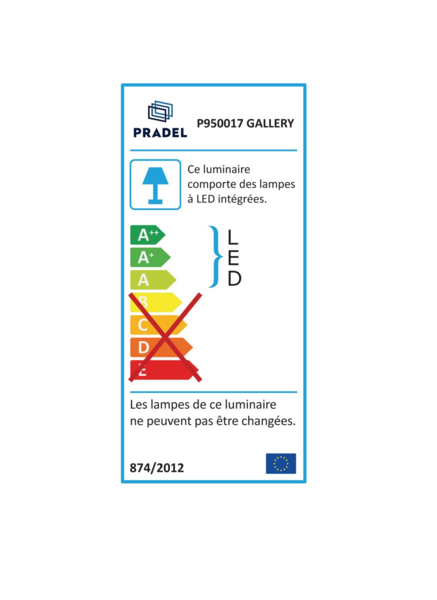 SPOT LED GALLERY CHROME 60 CM Réf. P950017