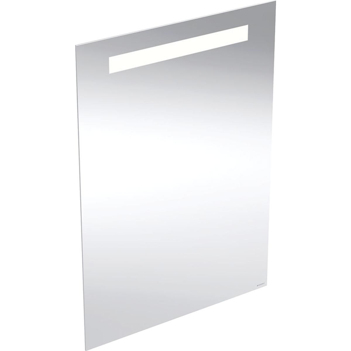 Miroir LED Geberit Option Basic Square, éclairage en haut, largeur 50cm,hauteur 70cm, aluminium anodisé