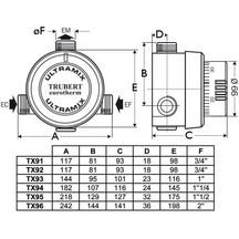 Mitigeur Ultramix époxy gris mâle 40x49 de 30°C à 70°C 260L