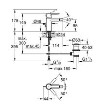 Mitigeur monocommande Bidet Taille S Lineare Chromé 33848001