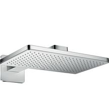 AXOR ShowerSolutions Douche de tête 460 / 300 mm 1jet avec bras de douche 450 mm et rosace softsquare, Rouge doré brossé