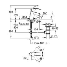 Mitigeur monocommande Lavabo Taille S Eurosmart Chromé 33265002