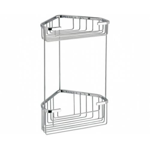 Etagere d'angle en fil pour douche a fixer chrome réf. 24821300900