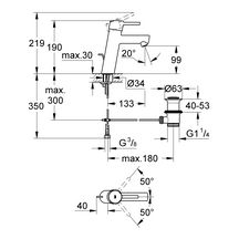 Mitigeur lavabo CONCETTO Taille M Chromé 23450001