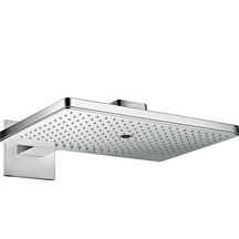 AXOR ShowerSolutions Douche de tête 460 / 300 3jet avec bras de douche 450 mm et rosace carrée, Aspect doré brossé