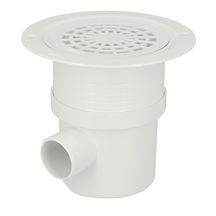 Siphon sol plastique avec grille PVC sortie verticale diamètre 50/63 horizontale diamètre 50mm SITAR