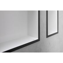 hansgrohe XtraStoris Individual Niche murale 300/150/100 blanc mat avec cadre design, Noir mat