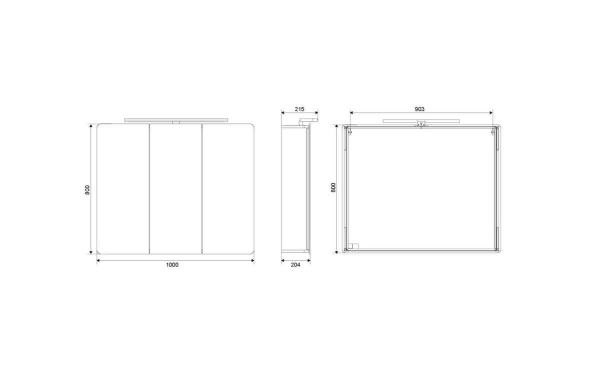 ARMOIRE LED SOLSTICE 80X100X20,4 CM Réf. P930013