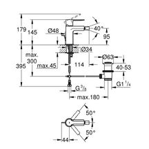 Mitigeur monocommande Bidet Taille S Lineare Chromé 33848001