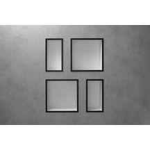 hansgrohe XtraStoris Individual Niche murale 300/150/100 blanc mat avec cadre design, Noir mat