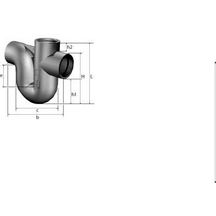 Siphon de parcours en fonte SMU Plus diamètre nominal 200mm Réf. 155464 PAM