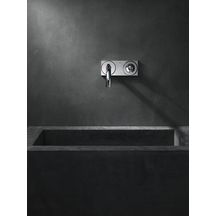 Mitigeur de lavabo mural Axor UNO² encastré avec bec long de 225 mm et plaque de recouvrement, chromé réf. 38115000