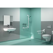 Lavabo Hygeniq en porcelaine vitrifiée avec arête centrale - 60 x 40 cm Réf. P0087HY