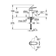 Mitigeur monocommande Lavabo Taille S Eurosmart Cosmopolitan Chromé 32824000