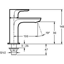 Robinet indépendant Aleo lave-mains chromé réf. E72288-CP