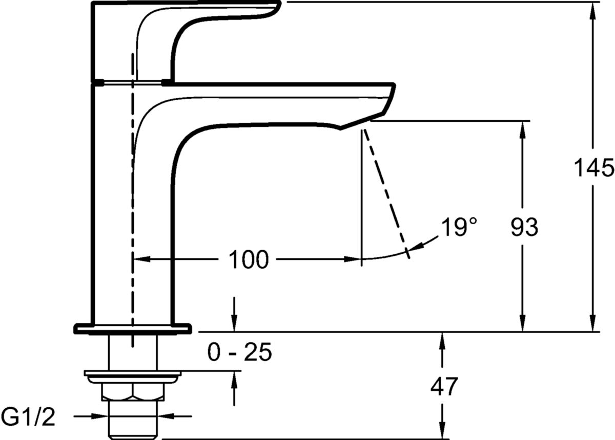 Robinet indépendant Aleo lave-mains chromé réf. E72288-CP