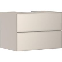 hansgrohe Xevolos E Meuble bas 780/550 pour lavabo à poser Xevolos E avec 2 tiroirs caisson Beige mat, Façade: Beige métallisé